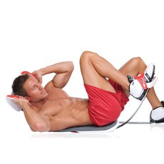 퍼펙트피트니스 윗몸일으키기 운동 기구 복근 헬스 싯업보드, 레드 + 화이트 + 블랙