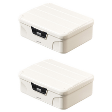 마켓플랜 코어 다용도 비밀번호 수납함, 화이트, 중형(33x26.5x12cm), 2개