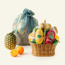 온브릭스 과일바구니 6종 선물세트 중형 3호 3.47kg(고급보자기포함), 1세트