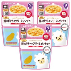 kewpie 野菜馬鈴薯燉鮭魚 9M, 3包, 100g, 寶寶副食品, 營養美味