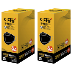 ezPharm 뉴 황사 미세먼지 방역용 마스크 대형 KF94, 30개입, 2개, 검정