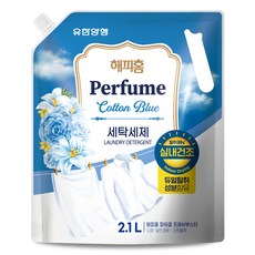 해피홈 파워겔 프레쉬부스터 코튼블루 액상세제 리필, 2.1L, 1개