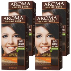 에네스티 아로마 염모제 새치머리용, 흑갈색, 4개