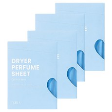 일비아 건조기 드라이 퍼퓸 시트 코튼 블루 본품, 4개, 40매입