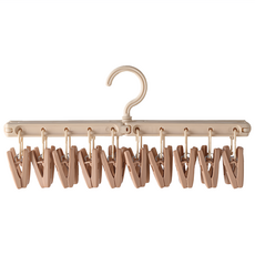 多用途摺疊曬衣架, 1個, 奶白色