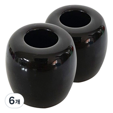 J&C 簡易瓷牙刷架, 黑色, 6個