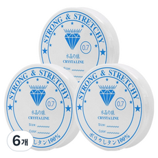투데이리빙 비즈 팔찌 우레탄 줄 0.7mm CD_OAT_AL048D, 투명, 6개