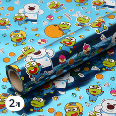 위드 뽀로로 증착롤 포장지 대 53cm x 12m, 블루, 2개