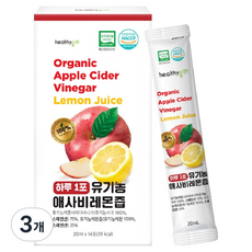 헬씨기프트 하루 1포 유기농 애사비 레몬즙 스틱, 3개, 280ml