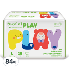 한예지 PLAY 기저귀 대형, 84매, 4단계
