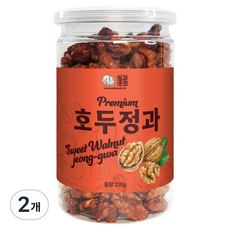 견과공장 프리미엄 호두정과 통, 2개, 220g