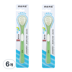 Livingtopic 去除白苔舌苔 刮舌器 綠色, 6個