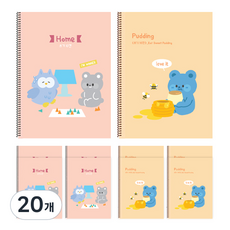 영아트 쓰기 10칸 스프링노트 여아용, 랜덤 발송, 20개