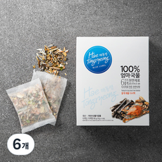 해통령 100% 엄마국물 꽃게 해물 다시백, 14g, 10개입, 6개