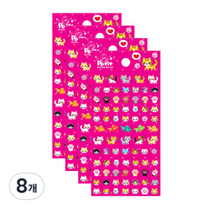 Petit 封口貼紙 可愛喵子 DA5276, 混合色, 8個