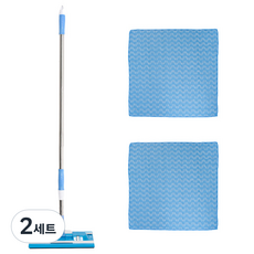 CleanMate Comed一觸式魔法拖把 2段桿+清潔抹布 2入組, 2組