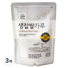 전원식품 생찹쌀가루, 400g, 3개