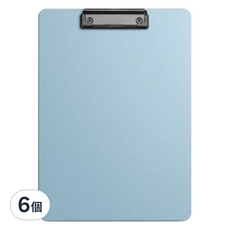 A4文件平板夾 31 x 22 x 0.25cm 平板夾, 天青藍, 6個