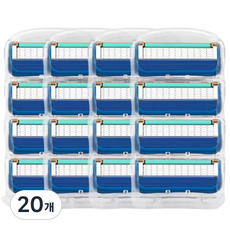 페이스바디 5중 면도기날, 20개, 4개입