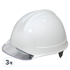 DONGMYUNG 建築工地 頭部保護 盔型 透明窗 安全帽 DMS-D-3002 AM-831, 象牙白, 3個
