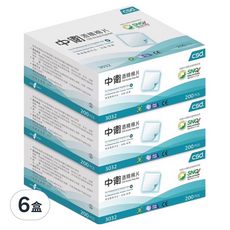 中衛 酒精棉片 網孔型, 200片, 6盒