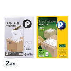 Printec 辦公室標籤 V3110FE 100頁 + 物流管理 Any Label V3210 6格 20頁 套組, 2套