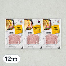 프라임 식빵위의 네모 햄, 12개입, 110g