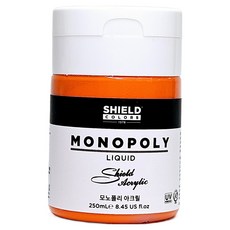 쉴드 모노폴리 아크릴물감 610 Permanent Orange, 250ml, 1색