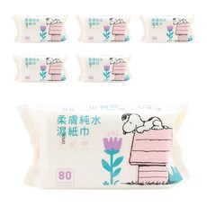 KOgi 宏瑋 台灣製造 濕紙巾 花朵屋頂, 80張, 6包