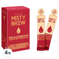 MISTY BREW 肯亞AA冷萃咖啡棒, 4個, 20入, 25ml
