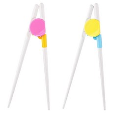 미니모 교정 젓가락, 옐로우 + 핑크, 1세트
