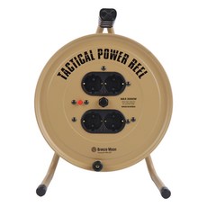 Breeze Moon 大容量露營電動延長線 4孔 20m 插座電線 電源線, 1個, 棕米色