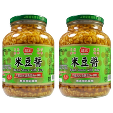 龍宏 米豆醬, 非基因改造黃豆, 無添加防腐劑, 900g, 2罐