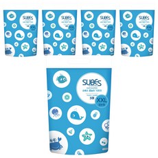 슈베스 팬티형 수영장 기저귀 아동용, 점보형(2XL), 5개