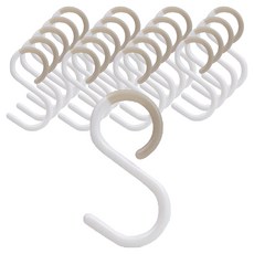 居家細部固定S型B型掛鉤LHD-034, 白色, 20個