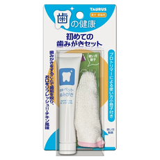 TAURUS 潔牙入門組 寵物潔牙 內含牙膏與指套牙刷, 21g, 1組