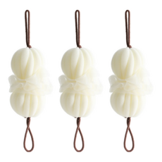 원이네 늘어나는 플라워 슬링 샤워볼, 화이트, 1개입, 3개