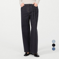 LIST 女性附腰帶寬版牛仔褲 TSMSLP52060