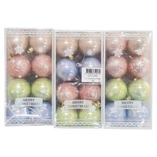 珠光色球組 16個入 60mm 節慶裝飾, 3組