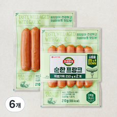 롯데웰푸드 순한 프랑크 소시지, 210g, 6개