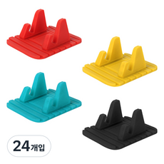 積木超市 防滑矽膠儀表板車用智慧型手機支架, 24個