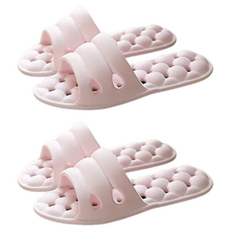 EVER HOUSE 旅行用可折疊飯店機上拖鞋, 2個, 粉紅色