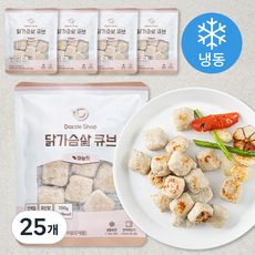 다즐샵 닭가슴살 큐브 마늘맛 (냉동), 100g, 1개입, 25개
