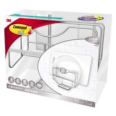 3M Command 無痕 金屬防水收納系列 鍋蓋砧板架 #17720C, Silver, 1個