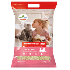 ECO Clean 天然草本輕質型豆腐貓砂, 2.8kg, 1包, 櫻花