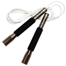 JFROPE Twinkle 海綿高速跳繩, 黑色 + 白色繩, 1個