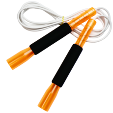 JFROPE Twinkle 海綿高速跳繩, 橘色 + 白色繩, 1個