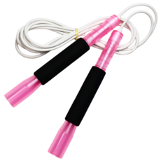 JFROPE Twinkle 海綿高速跳繩, 粉紅色 + 白色繩, 1個
