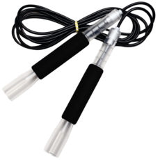 JFROPE Twinkle 海綿高速跳繩, 白色 + 黑色繩, 1個