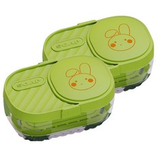 THE ZAKKA 彩色便攜方形肥皂盒, 綠色, 2個